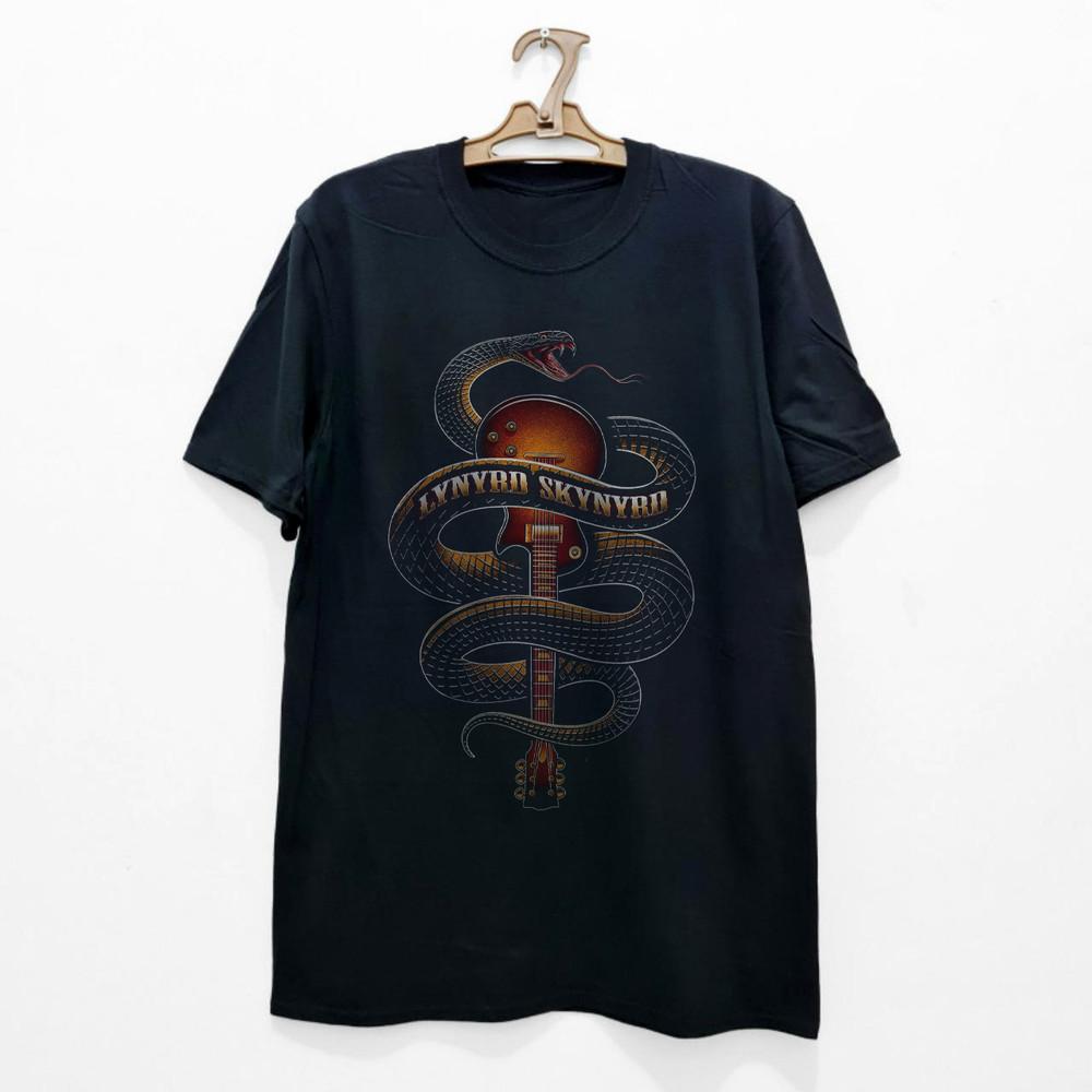 

Rare Lynyrd Skynyrd Snake & Guitar T-Shirt, Unisex Black T-shirt, Size S-5XL Unisex T-Shirt L