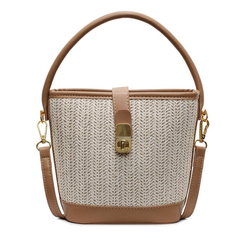 Wucifang Bags Mode Draagbare Emmer Tas Nieuwe Schoudertas Messenger Tas kaki