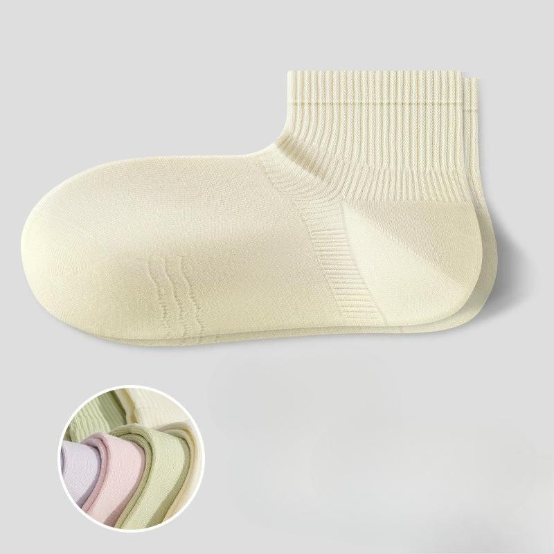 

Женские тонкие хлопковые носки-следки из сетки для весны и лета, дышащие, бесшовные, с прямым углом 1 pair кремовый