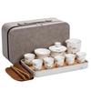 White Porcelain Mutton Fat Jade Style Tea Set