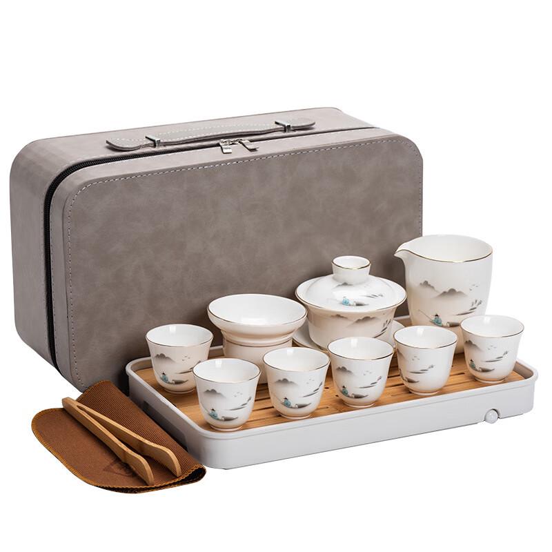 White Porcelain Mutton Fat Jade Style Tea Set