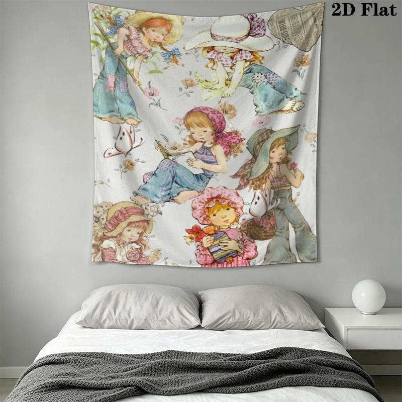 Sarah Kay Wall Tapestry Aesthetic Wall Hanging Printed Fabric Blanket Decorative Tapestries for Bedroom Living Room Home Decor