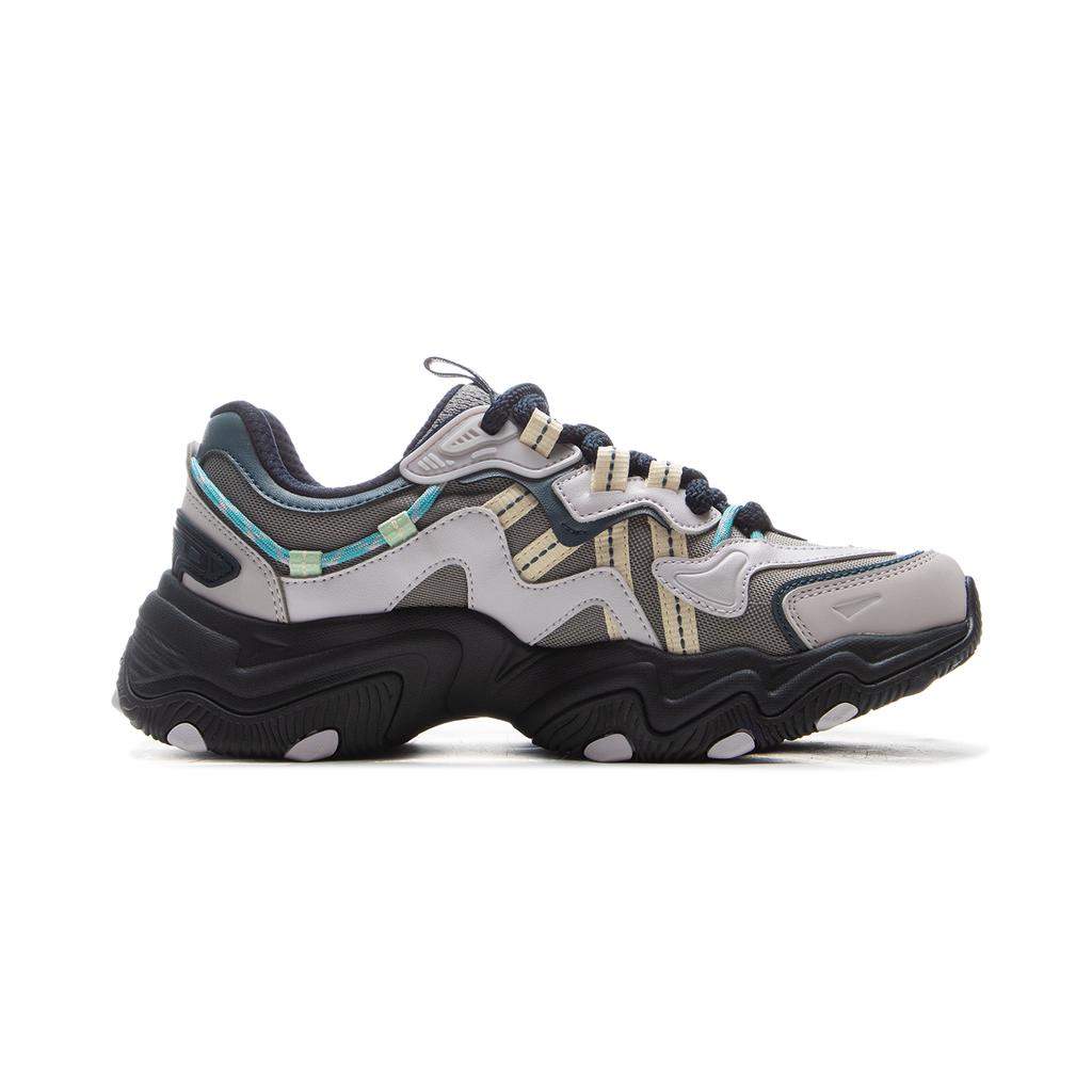 Li-Ning Cat Paw Lite 2 Classic Versatile Retro Thick Sole Non-Slip Wear-Resistant Increased Height Low-Top Dad Shoes Women Sneakers AGCV030-1