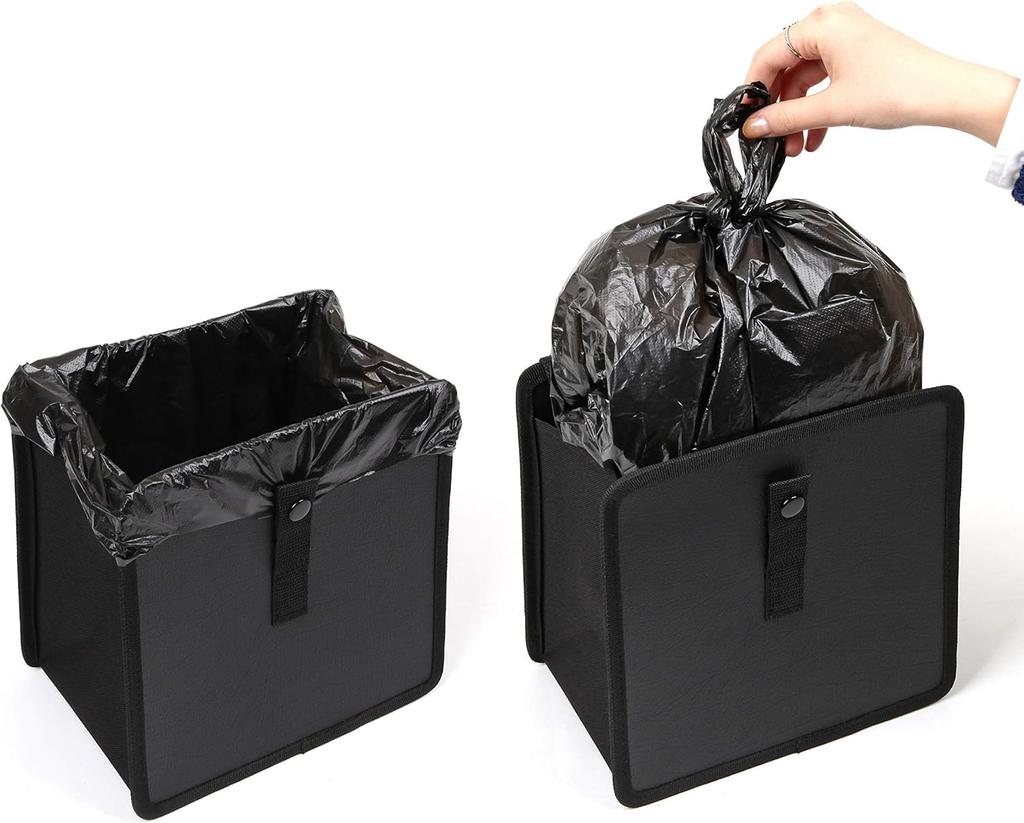 MOPCONY Car Trash Can Comfortable Mini Car Organizer - (Black)