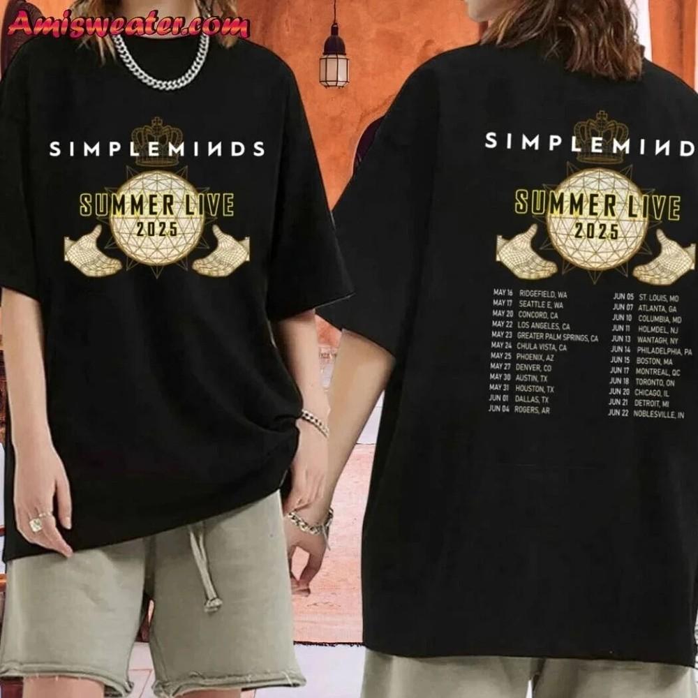 Simple Minds Band Bring Alive & Kicking Tour 2025 Concert T-Shirt LI1842 Unisex T-Shirt M