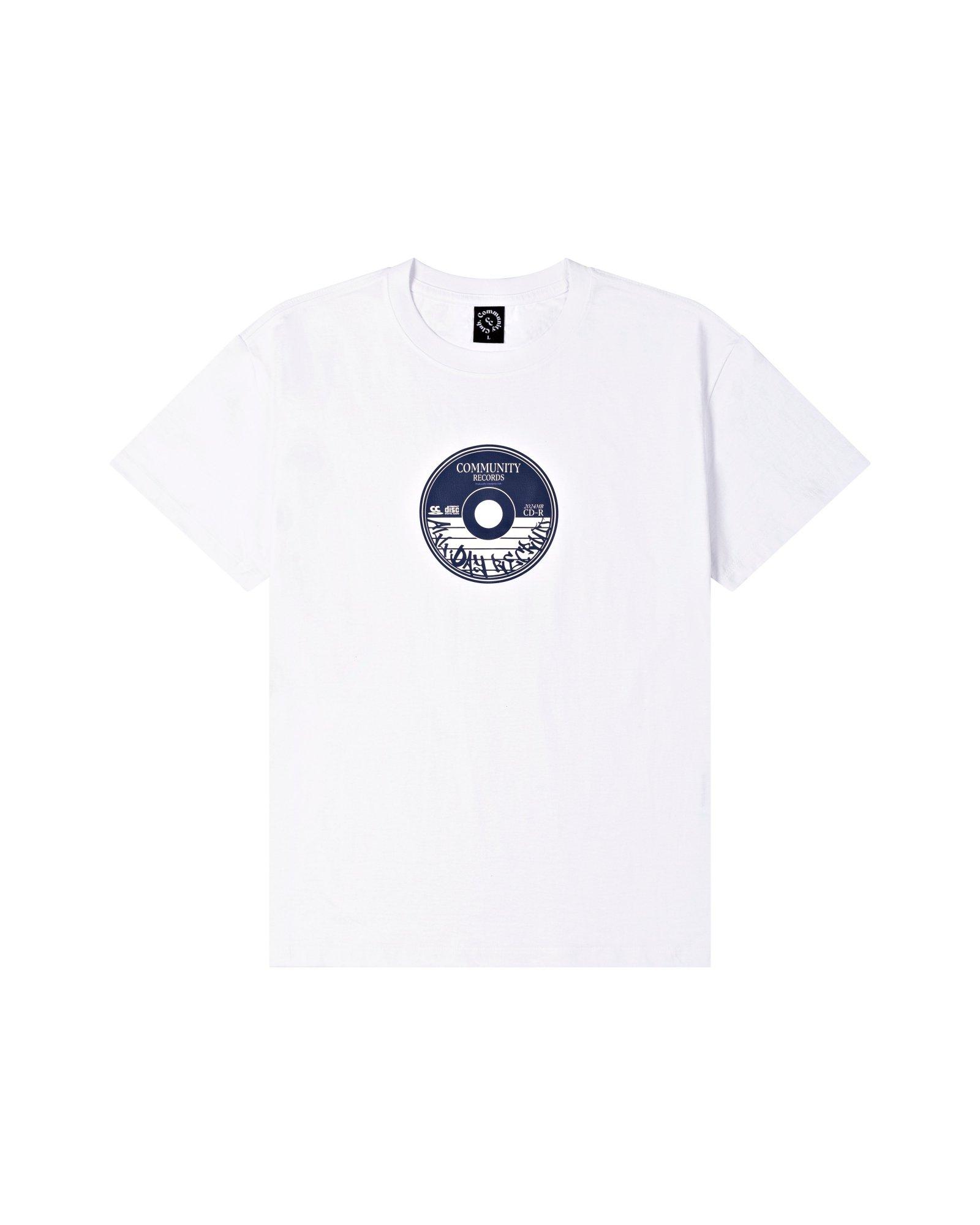Community Club Compact Disc Tee White L
