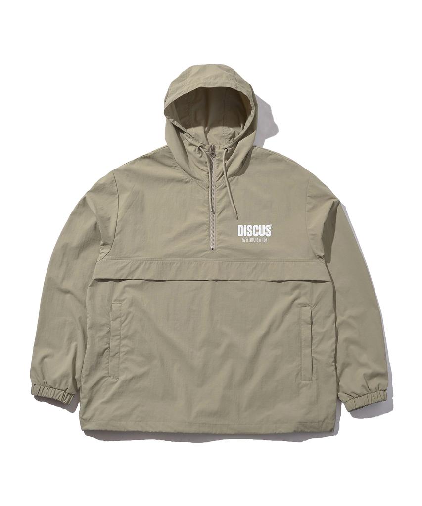 Discus Athletic Logo Anorak Jacket Sand Beige