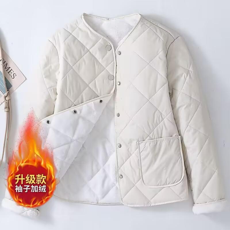 

Пуховая одежда, женские новые куртки, модные и согревающие, носите короткие модели на подкладке с круглым вырезом и будьте в тренде осенью. XXXXL130-70 kg белый