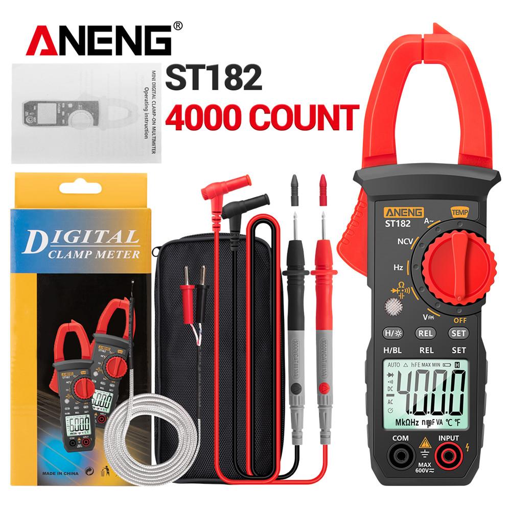 Portable High Precision Digital Multimeter Clamp Meter ANENG ST182 AC Current DC/AC Voltage Ammeter Voltages Tester Amp Hz Capacitance NCV Ohm Test