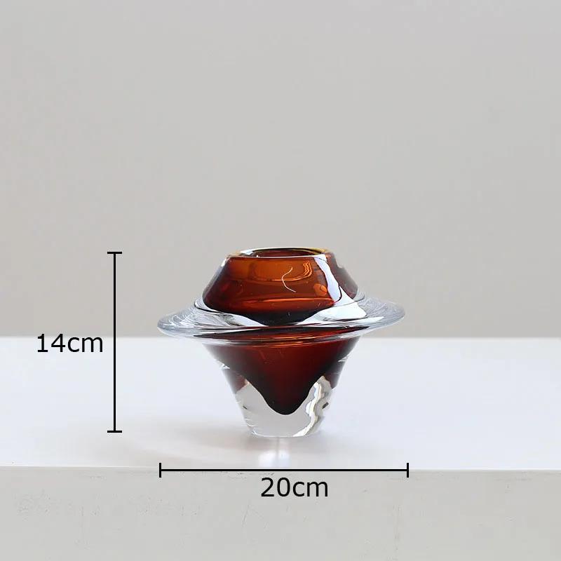 Creative Gyroscope Shaped Glass Vase Floral Vases Desk Decoration Flower Arrangement Hydroponics Flower Pots Modern Home Decor