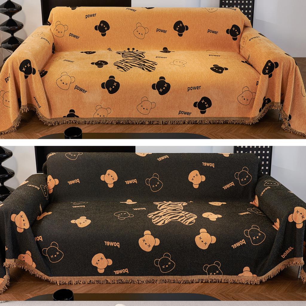 Neuer Cartoon Bär Sofabezug Stoff Ins Style Sofa Handtuchbezug Decke Vier Jahreszeiten Universal Voller Bezug Wendbarer Sofabezug Sand