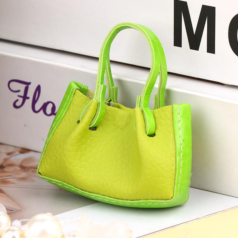 

Миниатюрная сумочка для кукольного домика, кукольная мини-сумка через плечо, модель детской ролевой игрушки, аксессуары для кукольного домика зелёный