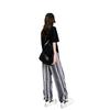 Printed Ice Silk Cool Wide Leg Pants Women's Summer Thin New High Waist Drop Tie Sports Casual Pants