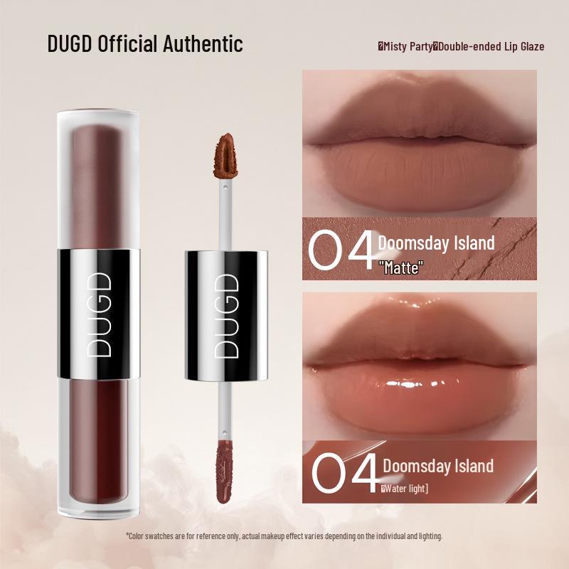 

DUGD Mist Party Двусторонний блеск для губ: Блестящие пухлые губы и матовый тинт в сочетании 5.5g