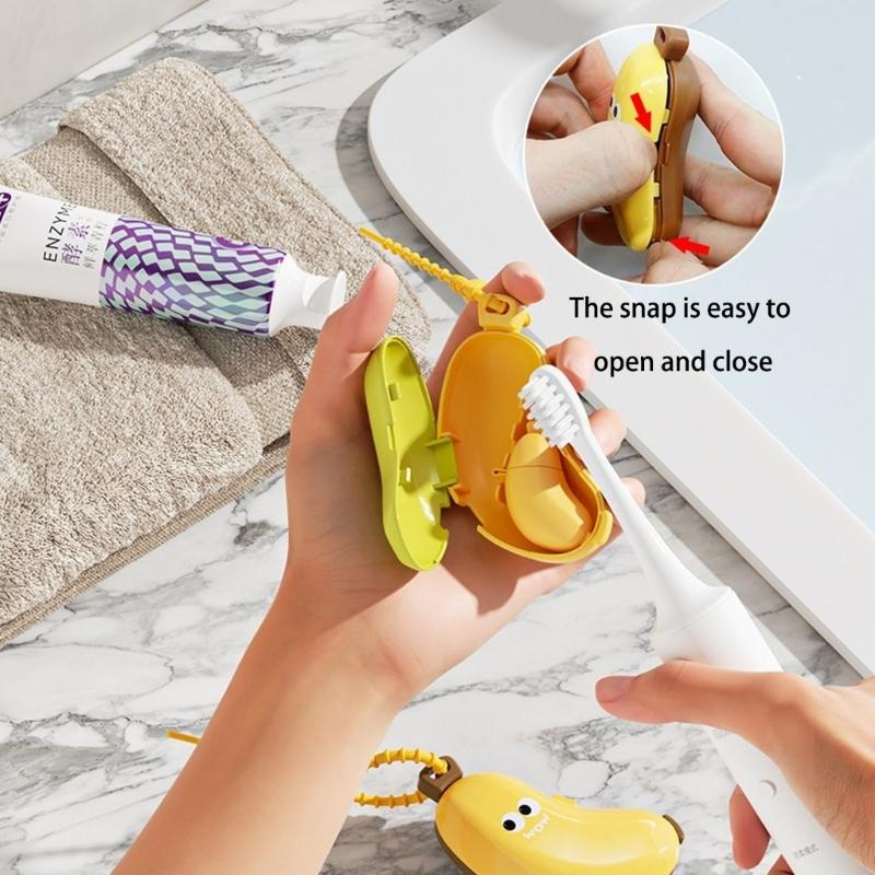 User Friendly ABS Silicone Toothbrush Holders Cover Compactly Hygienic Case Dustproof Seal For Homes Outdoor Use