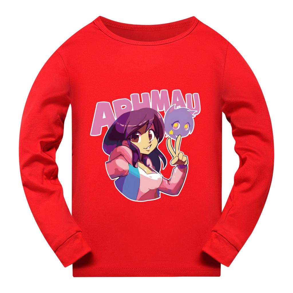 5369 Kids Girls APHMAU Print Long Sleeves T-Shirt