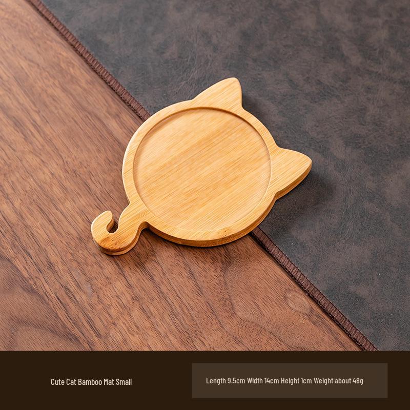 Round Bamboo Anti-Slip Mat & Tray for Indoor Plants, Coasters, and Decor