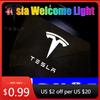 Car Sticker 2025 Hot 2Pcs For Model 3 Model X Model S Y Car Door LED Logo Welcome Light HD Projector Puddle Lamp Ghost Sha