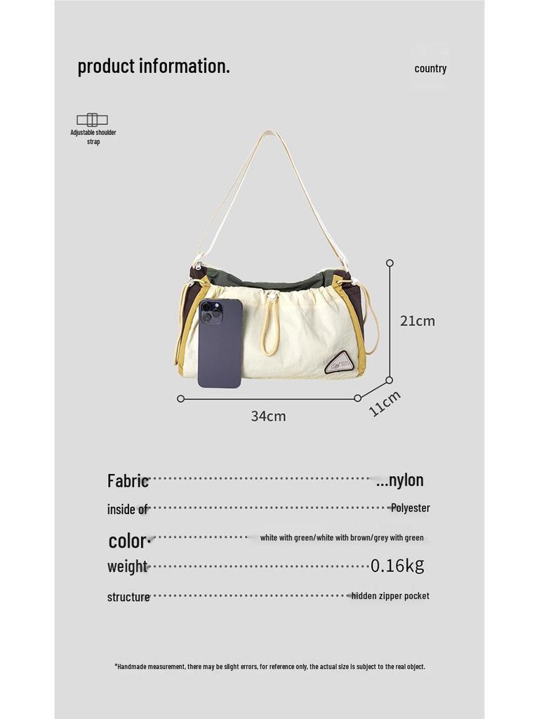 Unisex Color Block Outdoor Crossbody Backpack for Hiking and Mountaineering