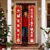Christmas Door Banner Lighted Festive Decoration Holiday Decoration Garden Banner For Outdoor Indoor Front Door Entrance Yard