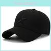 Spring Autumn Cotton Baseball Cap With Embroidered Star Pattern For Outdoor Sun Protection