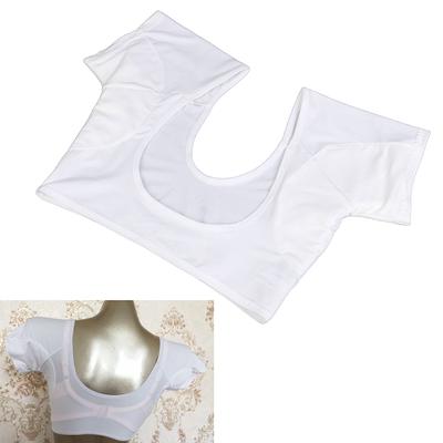 1Pc White T-Shirt Shape Sweat Pads Reusable Washable Underarm Armpit Sweat Pads