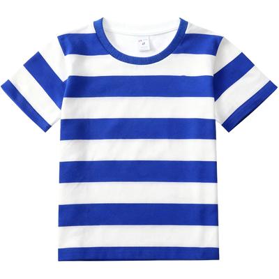 Kontrastfarben mit Streifen Kurzarm Neu T-Shirt Tops Damen Sommer Herren und Kinder schnell trocknendes T-Shirt