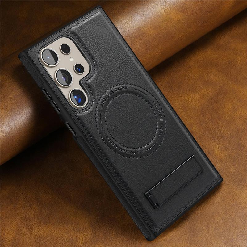 Custodia Portafoglio Pieghevole Magnetica in Pelle di Lusso per Samsung S24 Ultra S23 Plus S22 Ricarica Wireless Antiurto Cover Posteriore Morbida
