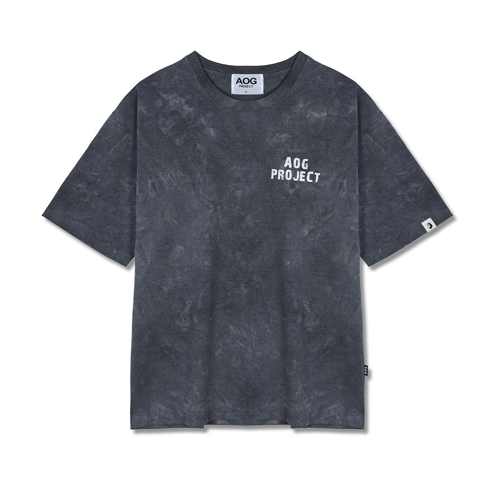 AOG PROJECT Tie-Dye Short Sleeve T-Shirt (Charcoal)