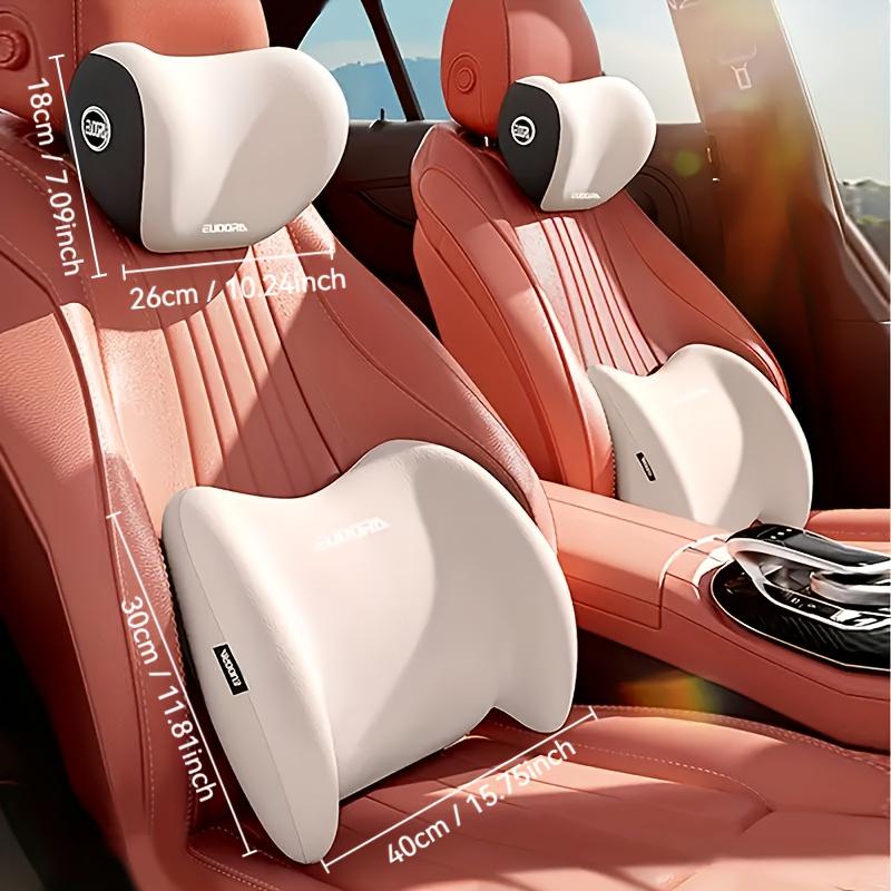 

Car Headrest and Lumbar Support Set | Comfort Enhancement for Autumn and Winter | Ergonomic Fit Design | High-Density Foam Fill білий
