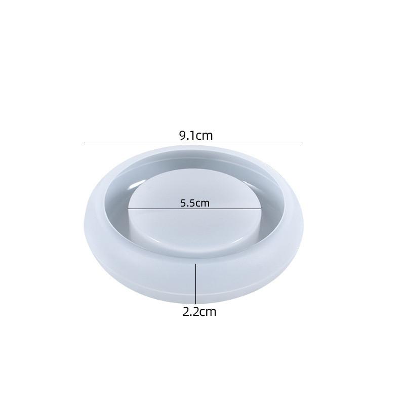 Oval Candlestick Silicone Heart Oblate Candle Storage Epoxy Resin Mold Decoration For DIY Epoxy Resin Candle Holder Craft Making