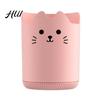 Large Capacity Pen Organizer Holder 360 Degree Rotating Cat Pattern Transparent Stand Design Stationery Desk Accessory