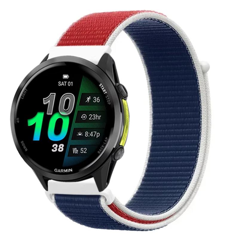 Cinturino in Nylon da 22mm 20mm per Garmin Forerunner 970 570 165 965 55 Venu 3 Stile Bandiera Braccialetto alla Moda Garmin Active 6 Approach S50