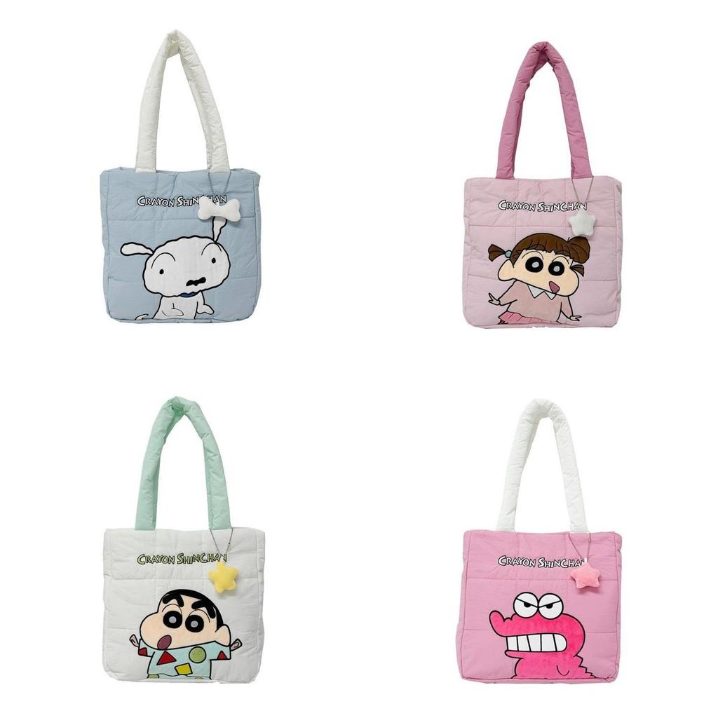 Crayon Shinchan Nylon-Tragetasche mit Buchstaben-Design für den täglichen Gebrauch