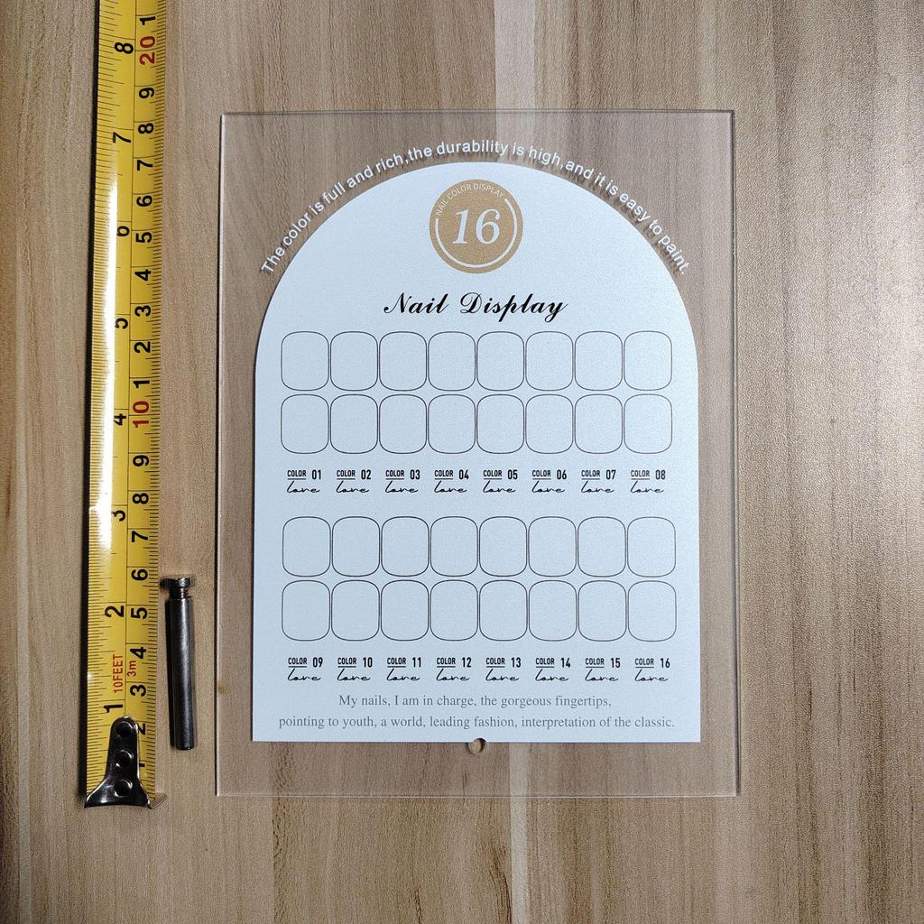 Japanese Nail Art Display Board: Three-Color Gel Polish Chart Book & Stand