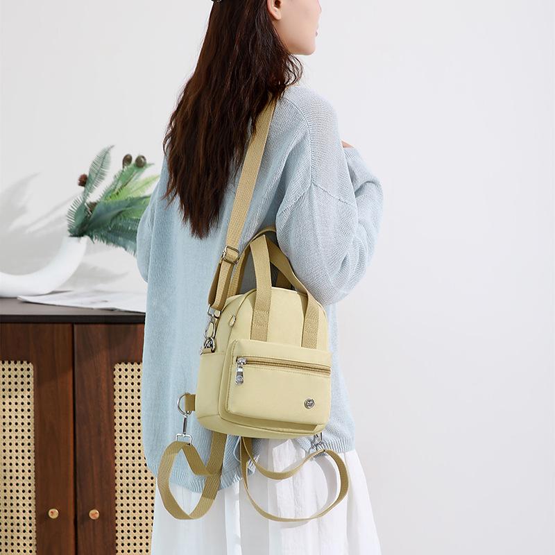 Schoolbag New Backpack Fashion Lightweight Versatile Women's Nylon Cloth Portable Travel School Bag Large Capacity Backpack Oxford Cloth