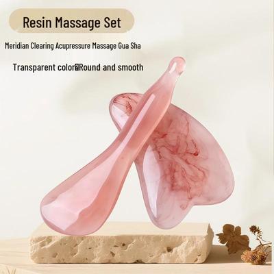 Resin Ox Horn Massage Board for Facial Acupoints and Meridian Scraping