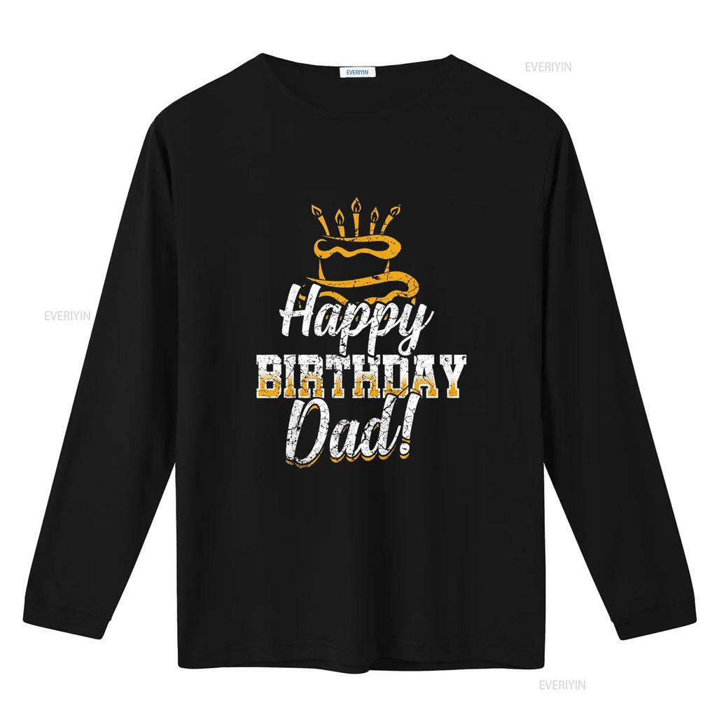 Happy Birthday Daddy Dad Papa Father BDay T Shirt Vintage Washed Unisex Top For Everyday Wear Breathable Slightly Versatile