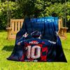 1pc Messi Number10 Outdoor Blanket Lightweight Flannel, Soft & Warm, All-Season Use for Sofa, Outdoor, Camping, Living Room, Office079