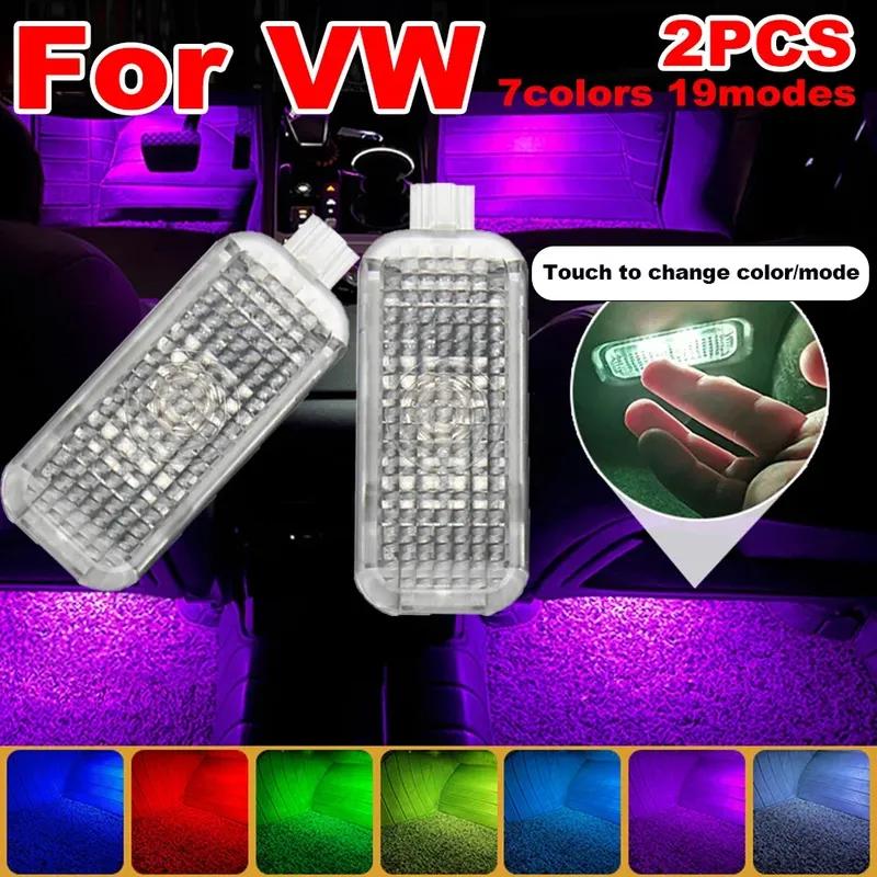 Car LED Footwell Light RGB Atmosphere Lamp Decor For VW Golf 6 MK6 EOS Sharan 7N Touareg 7L 7P Passat B5 B6 Arteon