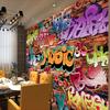 Graffiti Mural 3d Art Embossed Brick Wallpaper Cafe Bar Restaurant Wall Wallpaper