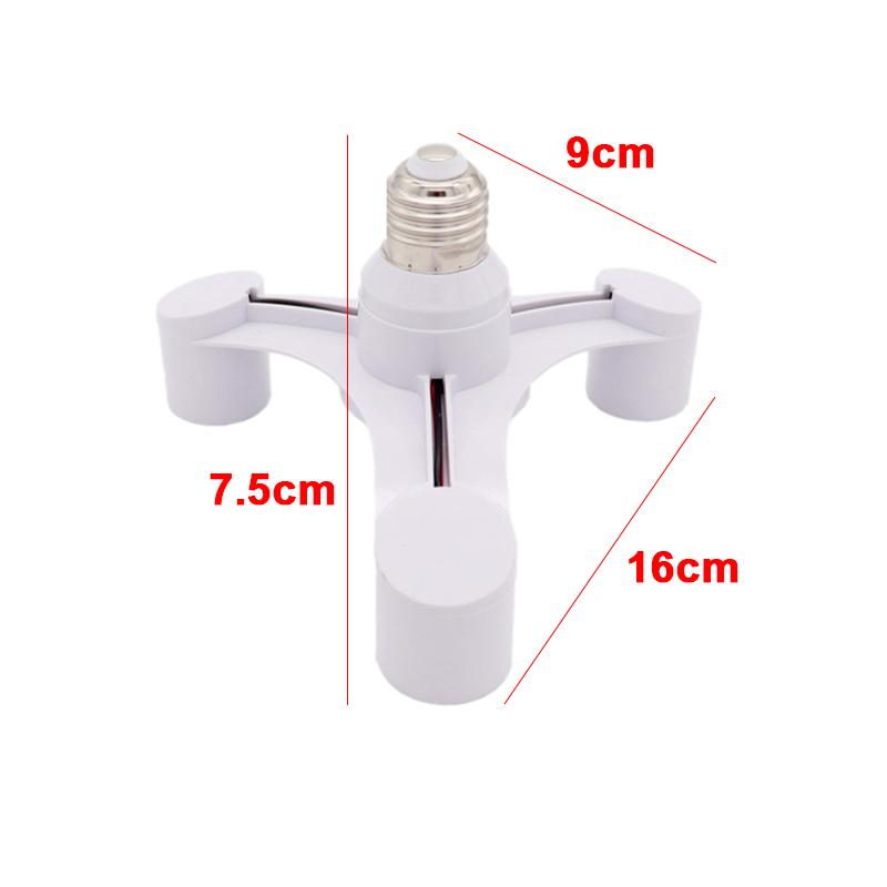 

Соединитель E27 для светодиодной лампы, адаптер-разветвитель, кронштейн, домашний ресторан, фотостудия, внутренний патрон для 3-х ламп No light bulb белый