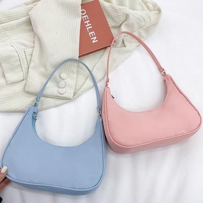 Women Armpit Shoulder Bag Hobos Summer Simple Underarm Bags Fashion Casual Ladies Pure Color Top-Handle Handbags Bolso Feminina