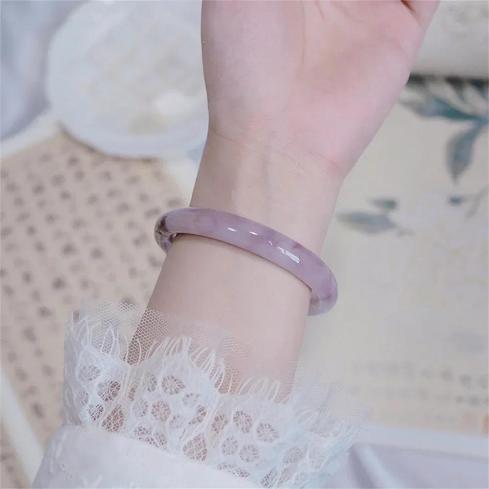 Green White Bracelet Elegant Gift Chinese Temperament Minimalist Popular Retro Charm Ink Round Bracelet Daily Simple Jewelry