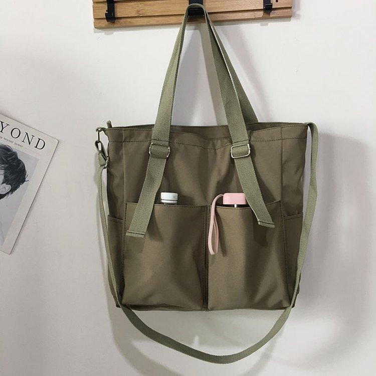 Waterproof nyl bag, large capacity, lightweight, multi-functial women's bag, e-shoulder crossbody bag, student class tutor
