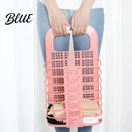 Narrow Space Laundry Mounted Portable Basket Hollow Breathable Organizer Foldable Design Wall Dirty Clothes Bag Saving Organizer for Bathroom