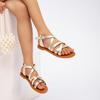 2025 European American Girls' Summer Sandals - Versatile Beach-Ready Flats with Buckle