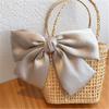 Korean Summer Satin Bow Hair Clip – Large Ribbon Top Clip for Women