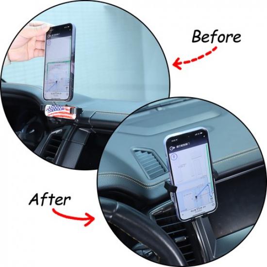 US Flag Car Dashboard Dash Mount Phone Holder Bracket For Ford Ranger 15-21