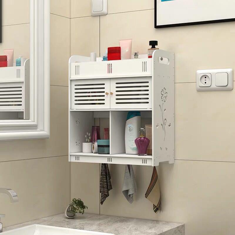 Bathroom Storage Rack Punch-Free Toilet Sink Cosmetics Storage Cabinet Wall Hanging Bathroom Storage Rack